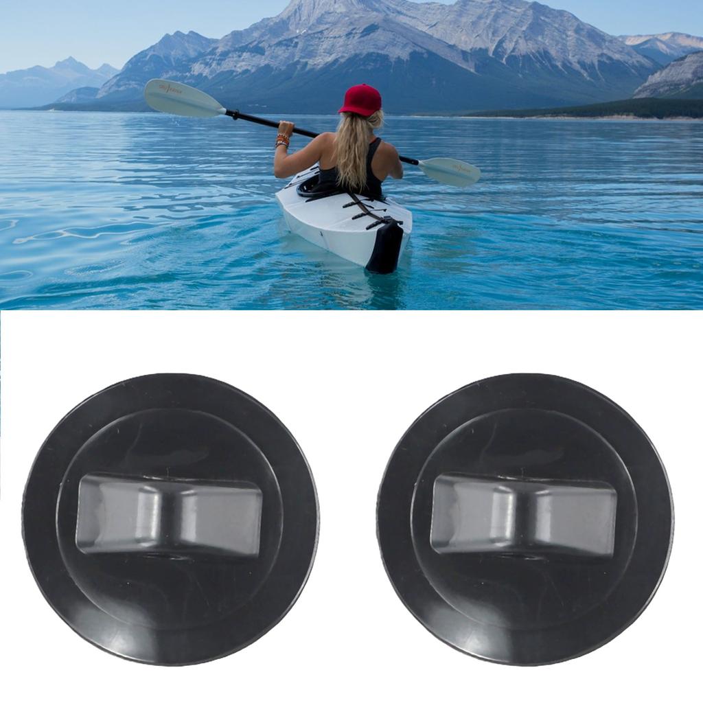 2 Pcs Inflatable Boat Safety Rope Buckle PVC Awning Buckle Anchor Rope Buckle 2X Black Grommets Durable Camping Accessories