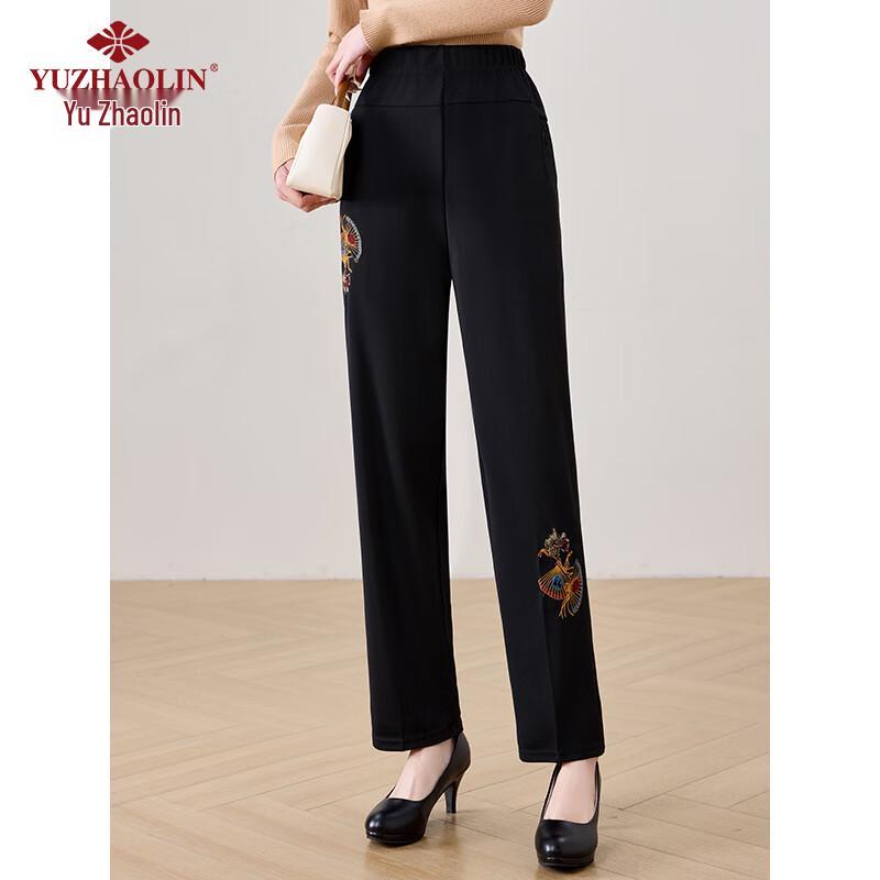 YUZHAOLIN Women s Mid-Aged & Elderly Straight-Leg Trousers Y51X067 XXXL