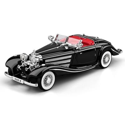 1/18 Mercedes-Benz 500K 1936 Alloy Die Cast Toy Car Model Sound and Light Children's Toy Collectibles Birthday Gift