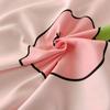 Pink Peach Pattern Mattress Three-Piece Digital Printing Mattress Bedding Set Adult Children