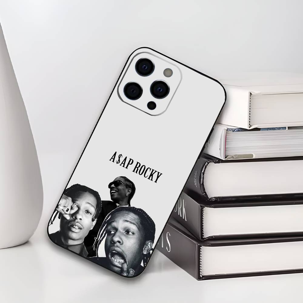 ASAP Rapper Phone Case For iPhone 17,16,15,14,13,12,11 Plus,Pro Max,XS,Soft Black Cover