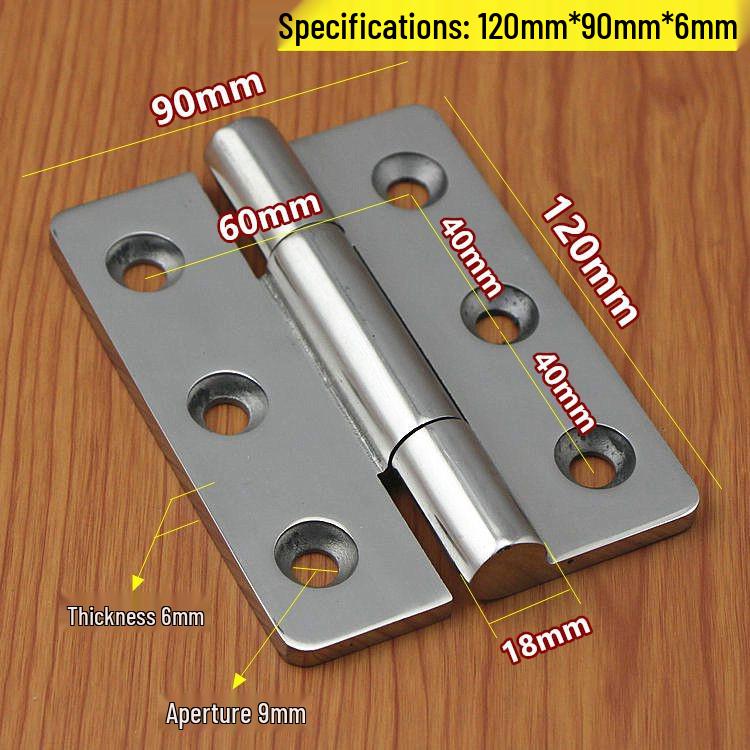 304 Stainless Steel Heavy Duty Industrial Flat Opening Thickened Mechanical Equipment Load-Bearing Hinge