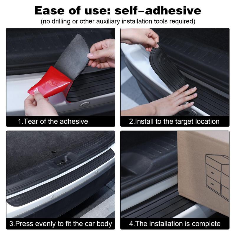 Bumper Protector Strips Anti-slip Heat-resistant Bumper Rubber Strip With Groove Design Bumper Guards For Cars SUV Caravan