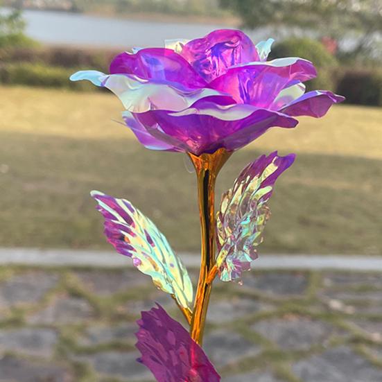 Folienbeschichtete künstliche Rose Kleine künstliche Rosenblume für Valentinstag Hochzeit Ewigkeitsrose Geschenke für Frauen Mädchen Mutter Ehefrau Töchter