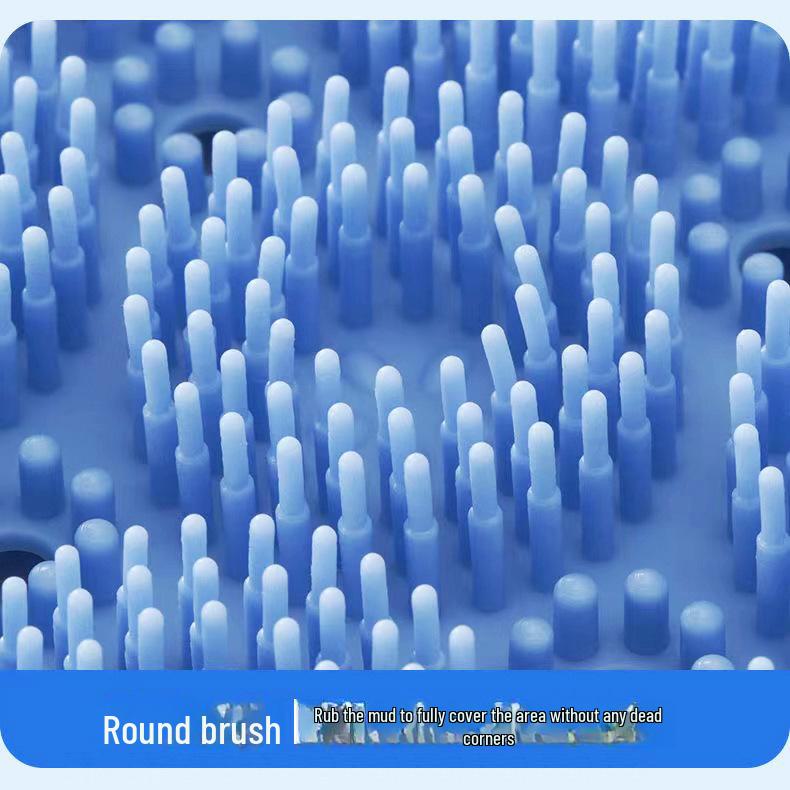 30cm TPE Foot Pad: Multifunctional Back Scrubber with Suction Cup and Long Bristle Brush