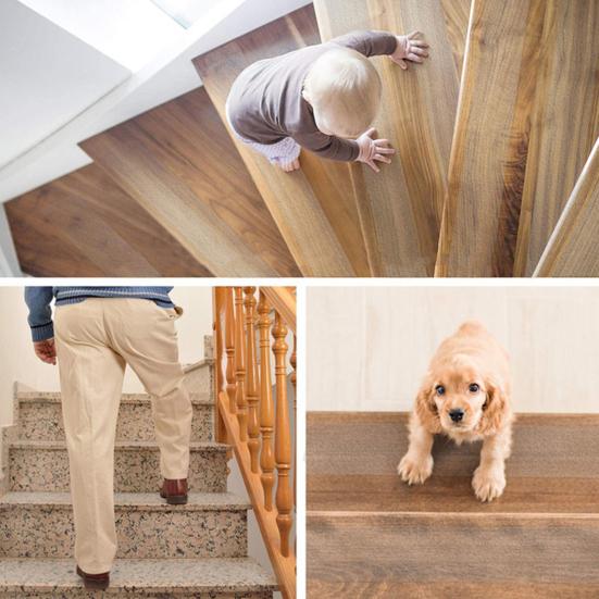 1 Set Stair Sticker Oilproof Waterproof Anti-slip Floor Sticker Luminous Wear-Resistant Protection