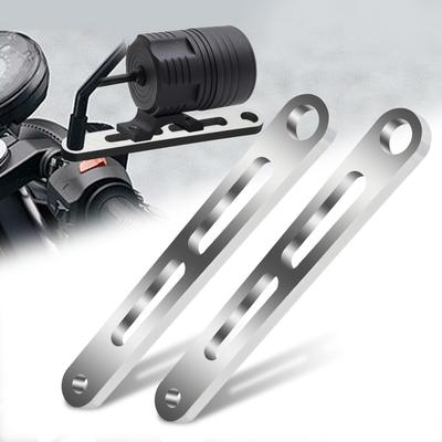 Biqing 2 PCS Work Light Mounting Stays Universal CNC Metal Bike Stays Universal Motorcycle Mirror Mount Stays White