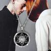 Hexagonal Star Lotus Necklace Hip Hop Street Trendy Men's Pendant Retro Titanium Steel Hexagram Star Necklace