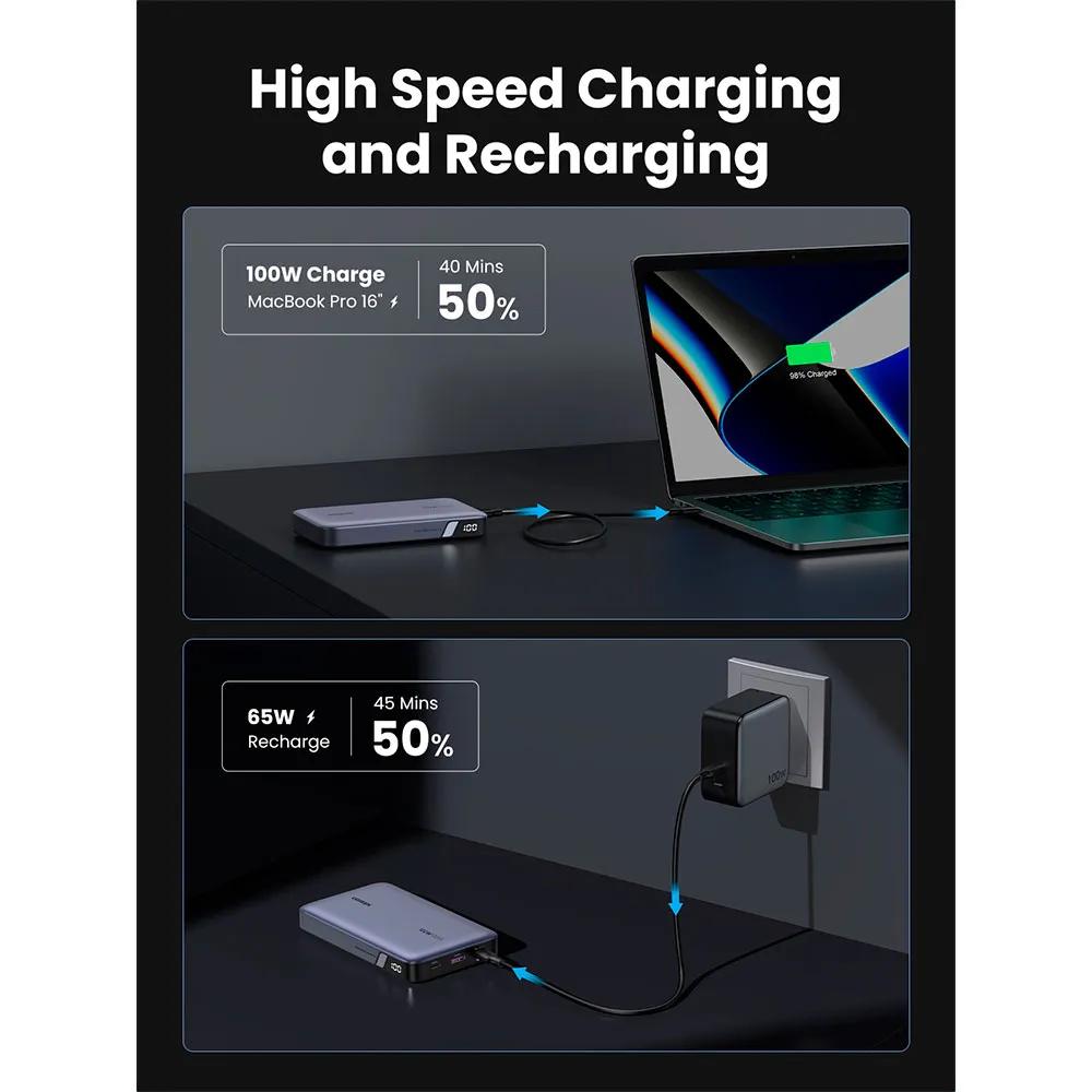 UGREEN 20000mAh Powerbank 100W Gray