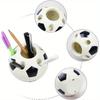 Soccer Ball Design Pen Holder Creative Desk for Office Use Stationery Storage Decorative Ideal Gift for Functional Organizer