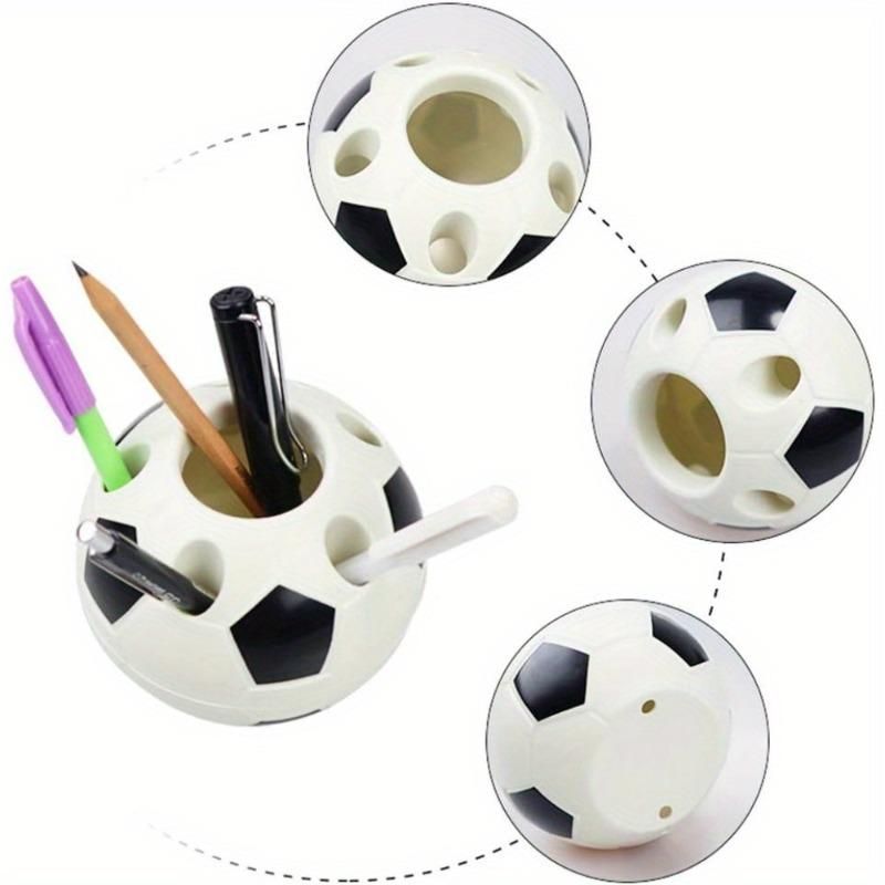Soccer Ball Design Pen Holder Creative Desk for Office Use Stationery Storage Decorative Ideal Gift for Functional Organizer