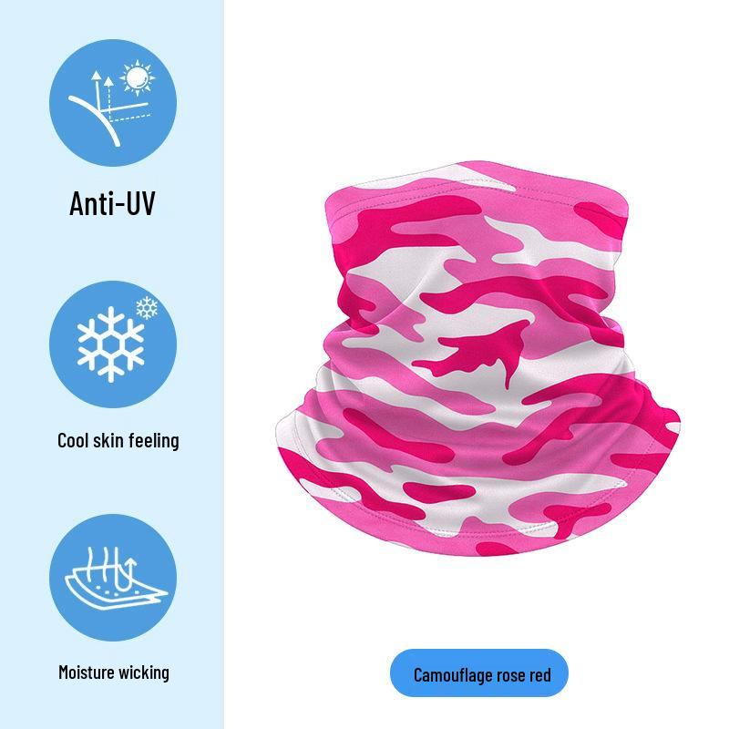 

Kids Summer Ice Silk Cartoon Neck Gaiter - UV Protection & Multifunctional Headscarf for Cycling 20*30cm