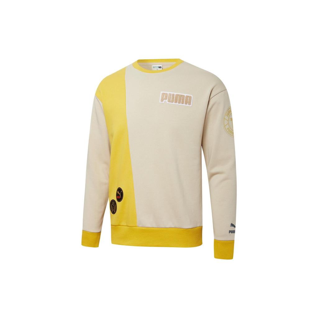 Puma Sweatshirts Unisex Ecru Crew Neck Moderate Regular 537008-64