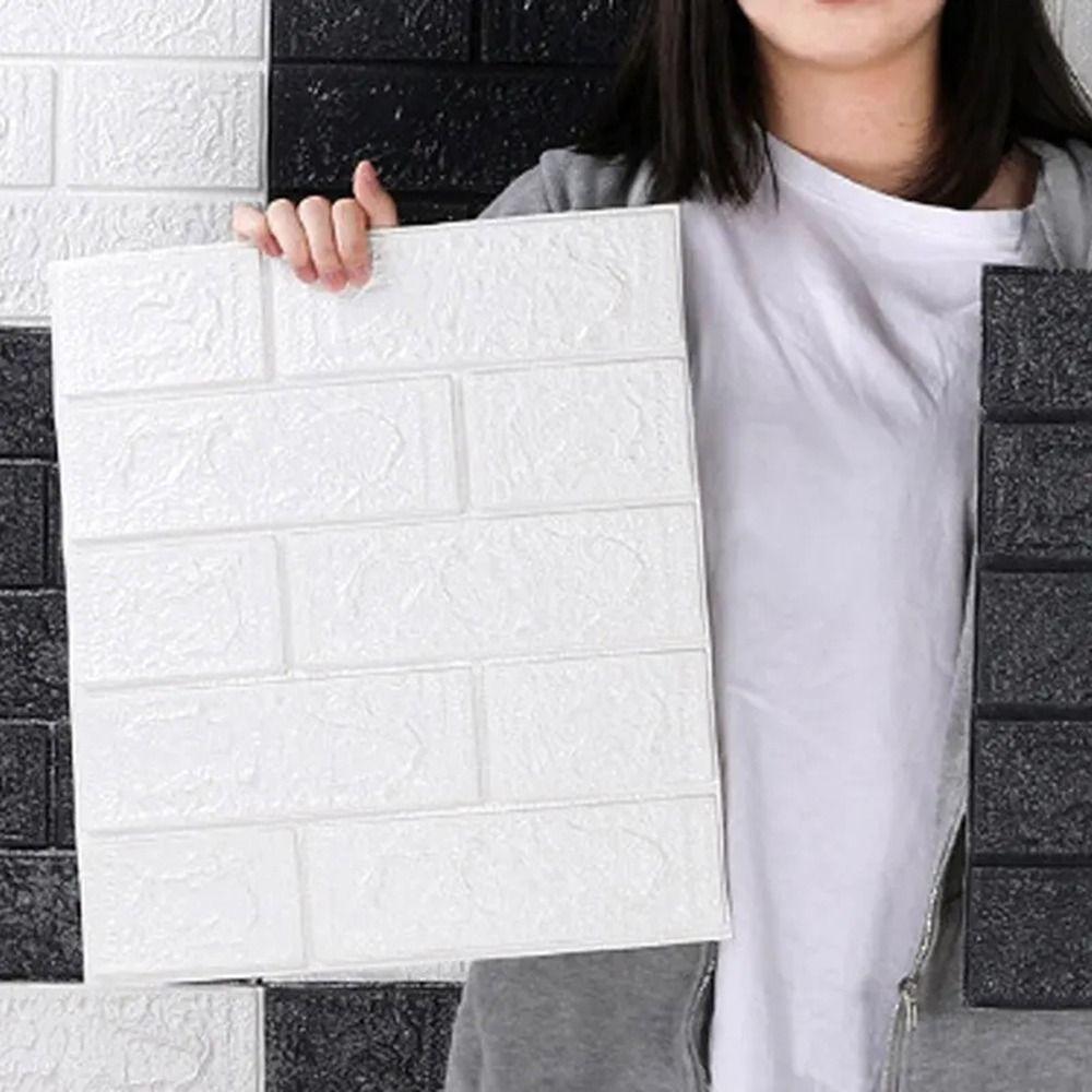 Moisture-proof and Moldy Resistant Foam Brick Wallpaper Wall Decals  Living Room Bedroom Kitchen