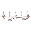 Wall Mount Hook Iron Material Durable Hook with Leaf Bird Decor for Clothes Hats Keys Coats Towels