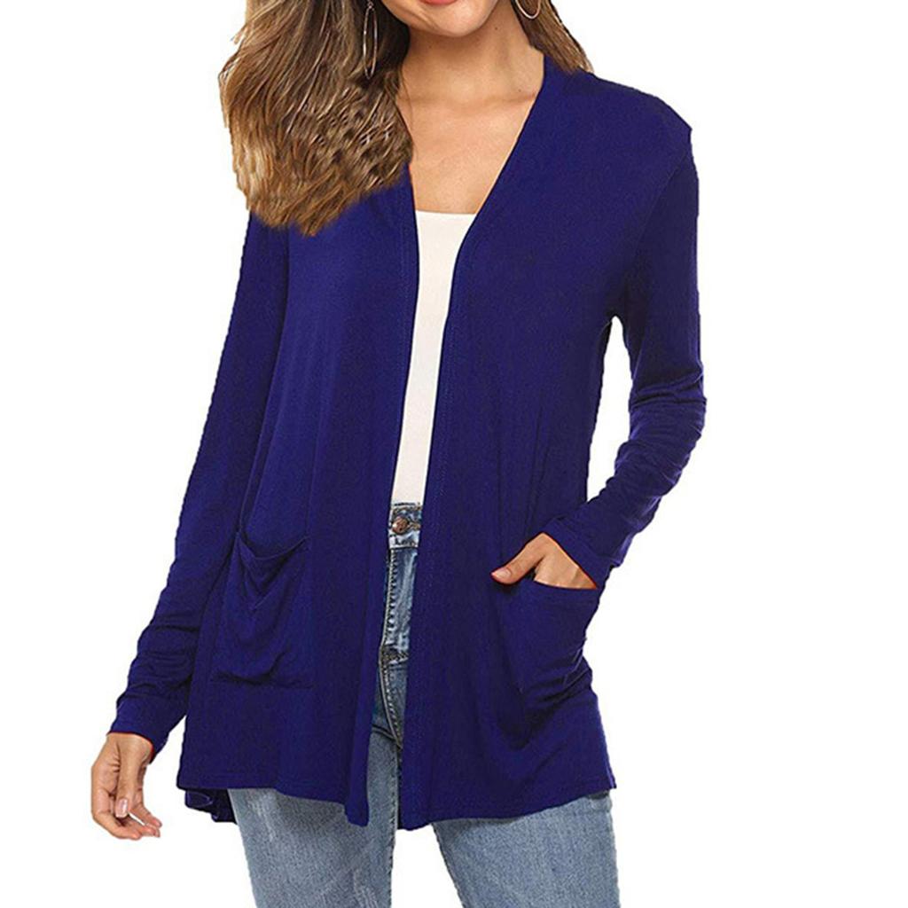 Women's Fashion Color Long Sleeve Ride Slim Cardigan Jacket
