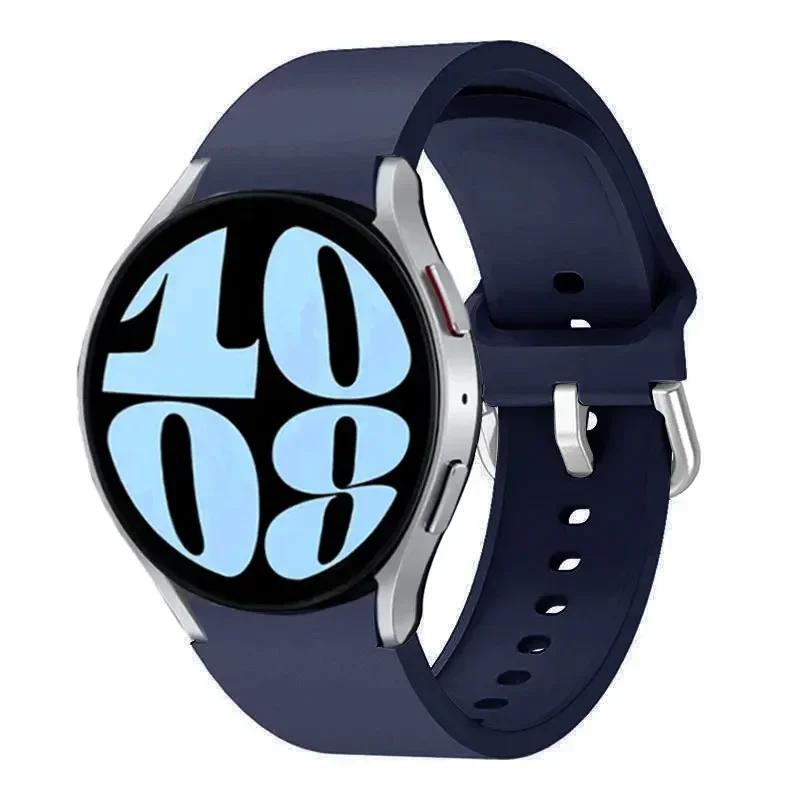 20mm Band For Samsung Galaxy Watch 7/6/5/4/44mm 40mm 5 Pro 45mm Silicone Bracelet correa Galaxy Watch 6 classic 47mm 43mm strap
