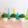 Artificial Plants Potted Green Bonsai Small Tree Grass Plants Pot Ornament Fake Flowers for Home Garden Decoration Wedding Party