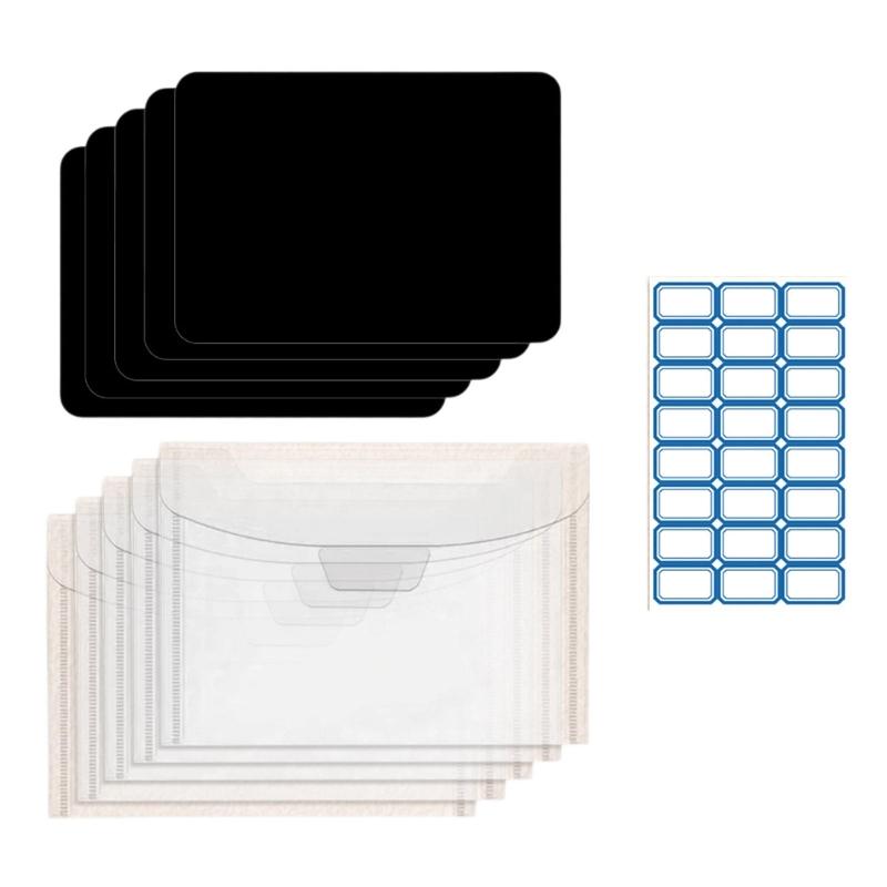 Rubber Magnetic Sheets and Clear Cutting Die Storage Bag Set for Scrapbooking Card Making Supplies Includes Sticker