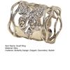 Butterfly Scarf Ring Hollow-out Ring, Rhinestone Holder, Elegant Design Clip Slide for Women Shirts Neckerchiefs Shawls Silk Scarves Stylish