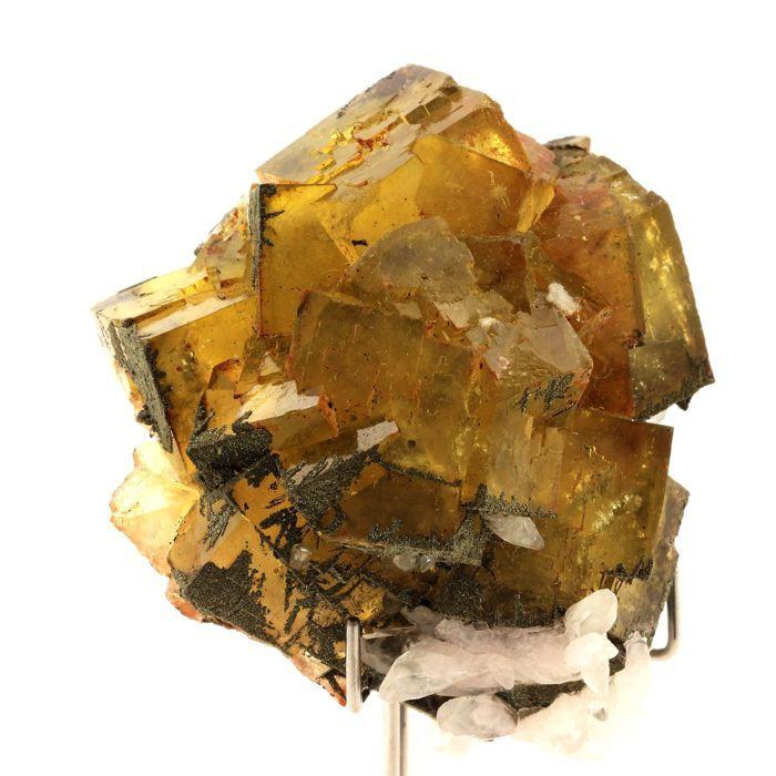 Pierres et Minéraux. Fluorite, Calcite, Pyrite. 1374.5 ct. Villabona Mines, Asturias, Espagne.
