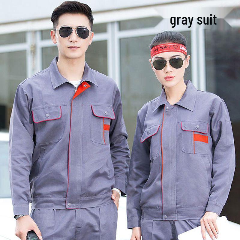 Langarm Arbeitskleidungs-Set für Damen und Herren - Strapazierfähige Uniform für Autoreparatur und Bau