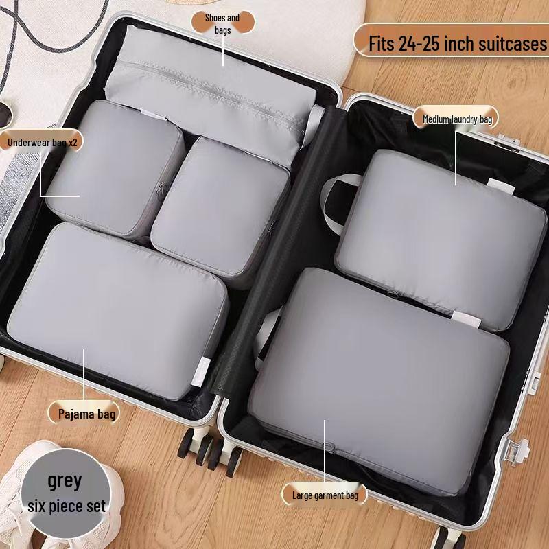 Portable Six-Piece Travel Storage Set: Large Capacity Suitcase Organizer