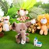 6 Pieces Mini Stuffed Forest Animals Plush Toys 4 Inch Cute Elephant Lion Giraffe Best Gift for Thanksgiving Christmas New Year