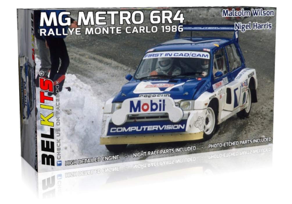 Aoshima Bunka Kyozai Skynet Belkits Serie 15 MG Metro 6R4 Monte-Carlo-Rallye 1986 Plastikmodell 1/24 Nr.