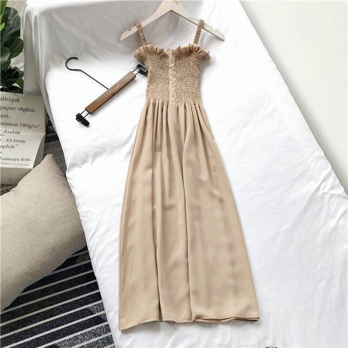 2026 Women's Plus Size Slimming Fairy Camisole Slip Dress with Pleated Hem for Summer