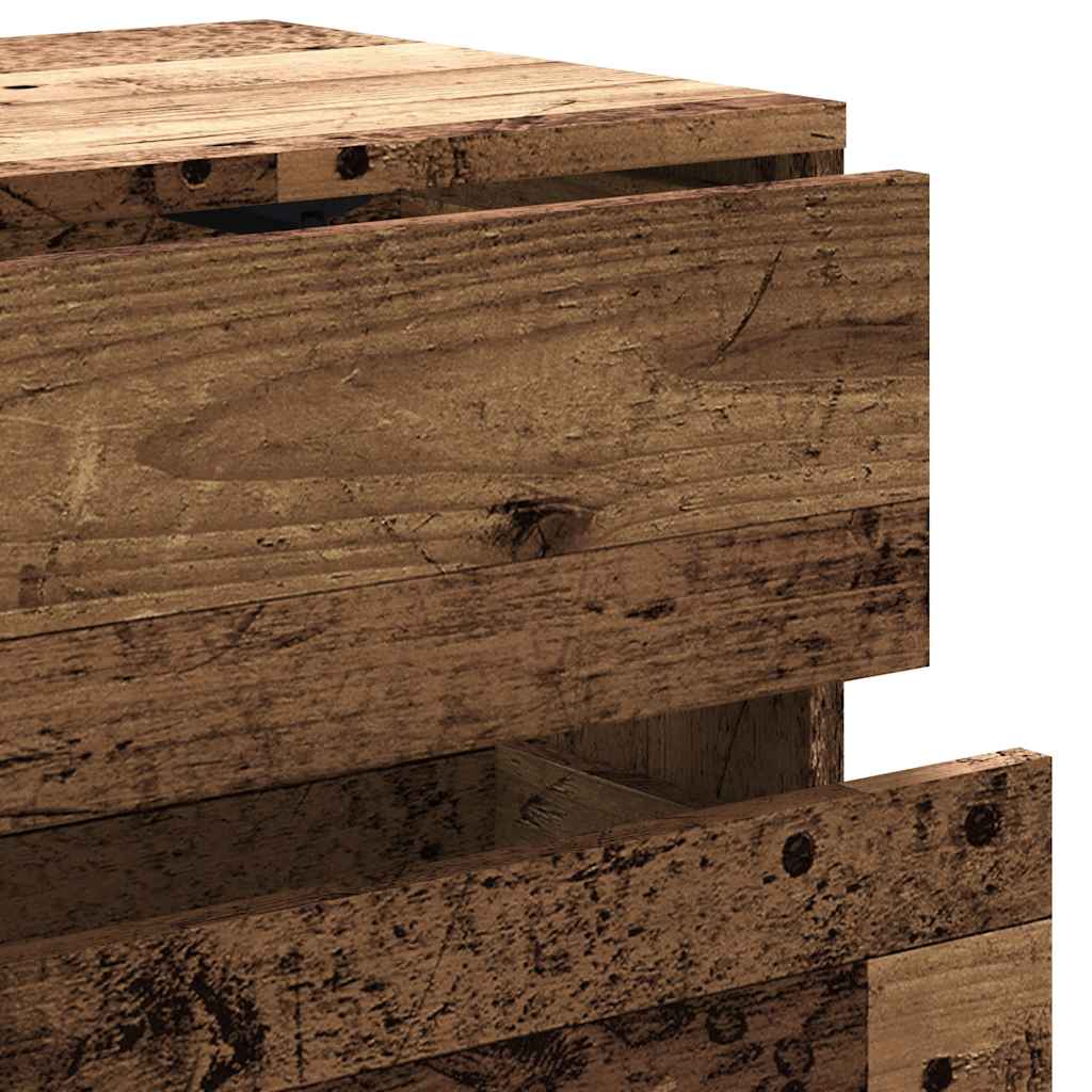 TV Stand with Rustic Wood Look 80 x 34 x 35.5 cm Engineered Wood