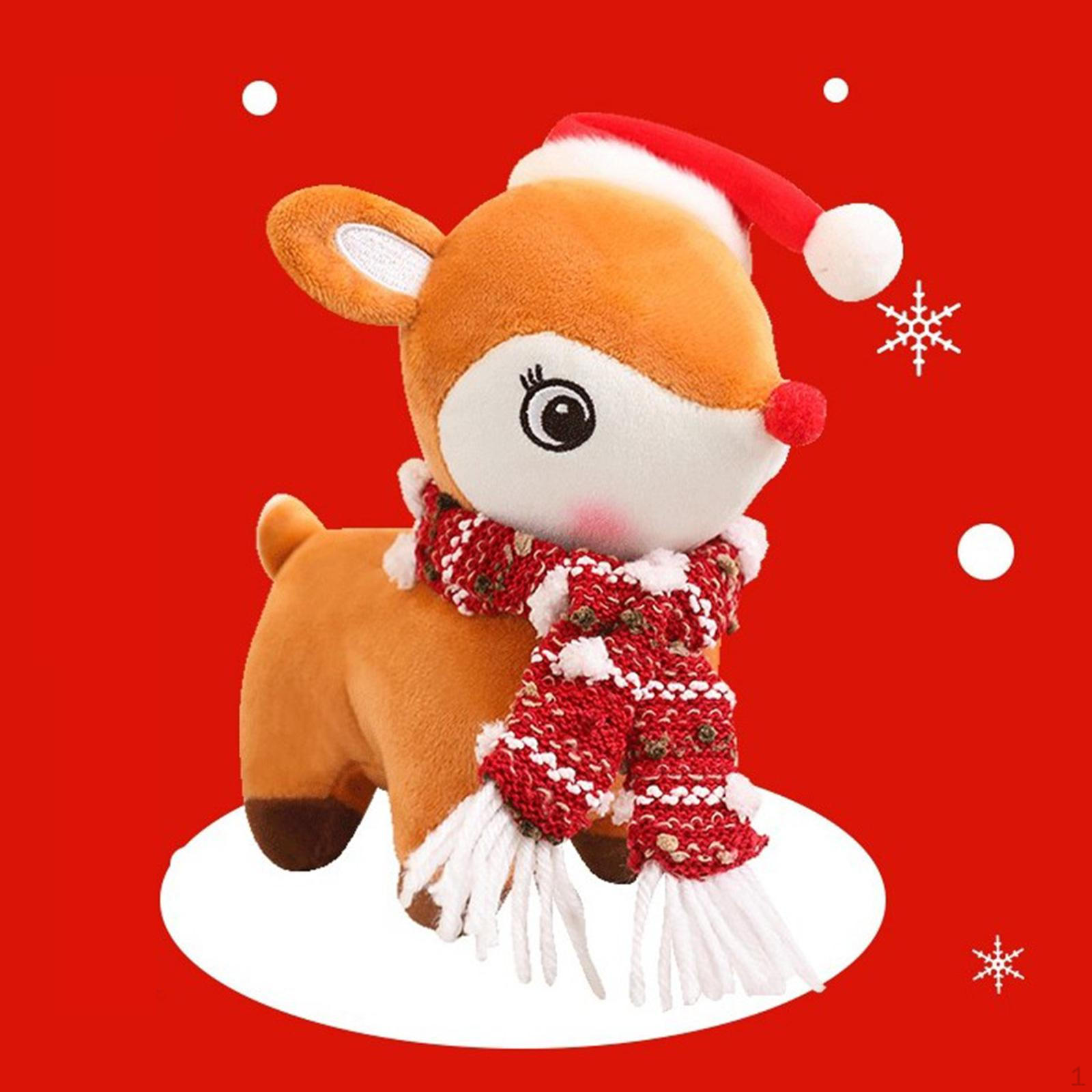 

Рождественский олень плюшевая кукла, рождественская игрушка, реалистичная мягкая игрушка-олеень светло-коричневого