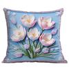 Neuer dreidimensionaler blauer floraler Kissenbezug Heim Wohnzimmer Sofa Kissenbezug