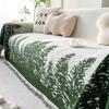Chenille All Season Sofa Cover Cartoon Plant Modern Simple Sofa Throw Blanket