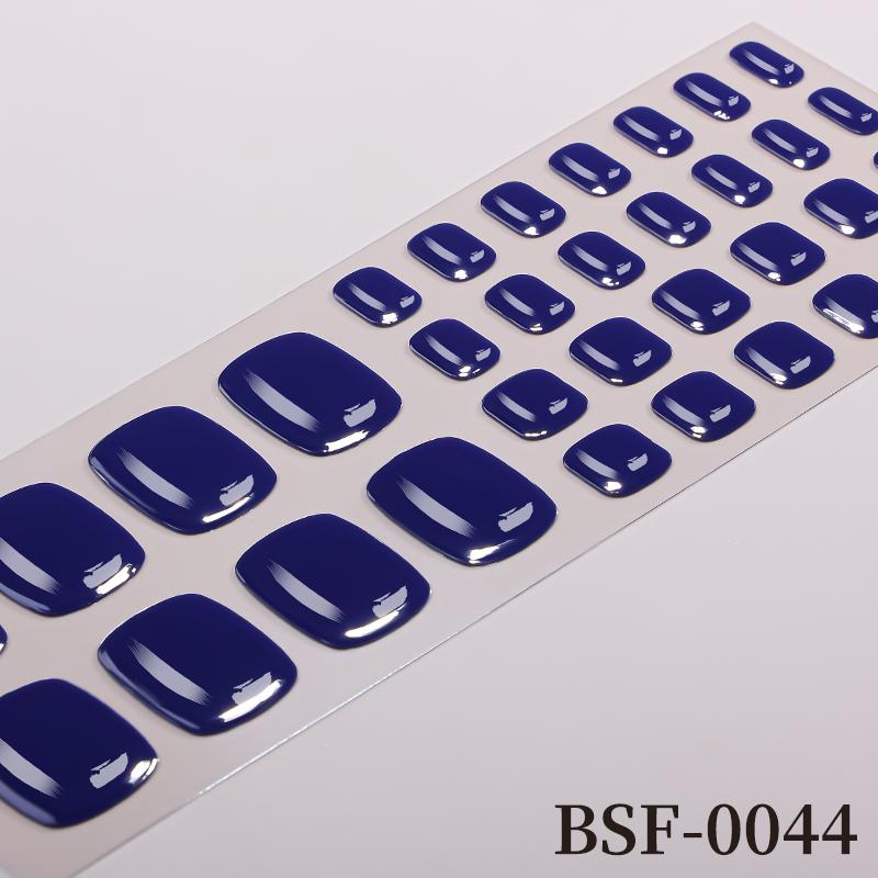 Popular Style New 3D Waterproof Nail Sticker Plastic UV Free Nail Wraps Toe Wraps