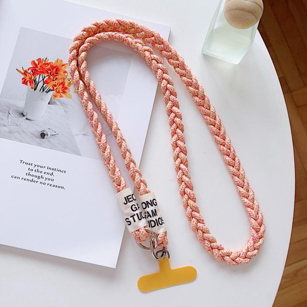 New Long Phone Lanyard Braided Rope Keychain Phone Case Chain Straps Crossbody Outdoor Lanyard Hanging Cord Phone Accessories