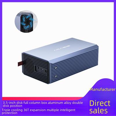 Akasis Dubbel Bays Hårddiskkabinett: 3,5" & 2,5" SSD/HDD Skyddsfodral