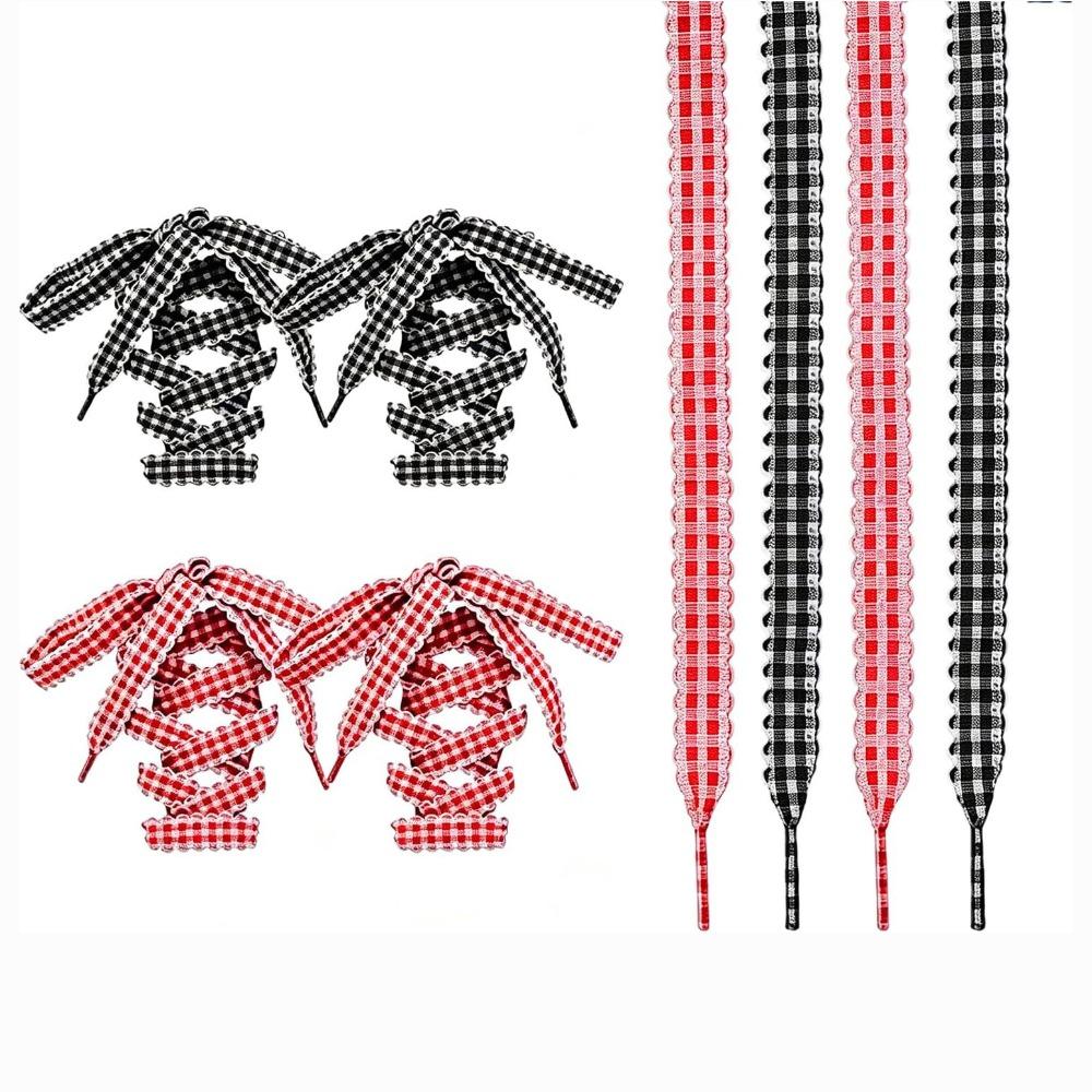 2 Paar DIY Flache Schnürsenkel Stilvolle Schnürsenkel Modeband Schuhbänder Sneaker