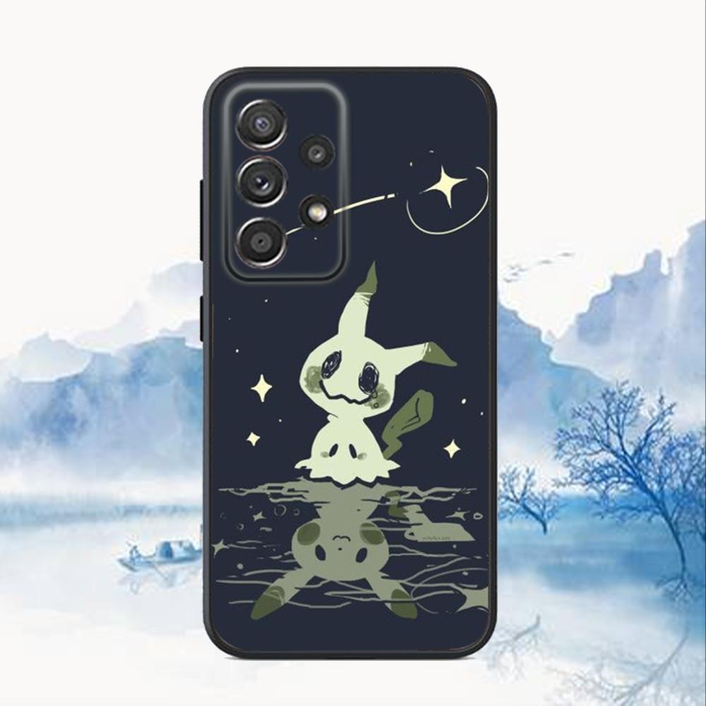 Cute Simple M-MimikyuES-S Phone Case For Samsung S25,S24,S21,S22,S23,S30,Ultra,S20,Plus,Fe,Lite,Note,10,9,5G Black Cover