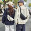 Crossbody bag men's commuter breast bag trendy simple tooling style shoulder bag women's casual lightweight satchel multi-pocket anti-splashing water