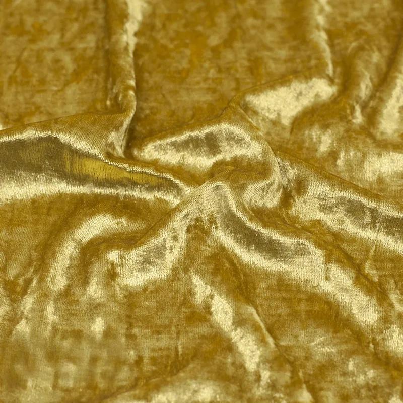 

The elastic and comfortable velvet fabric is suitable for wedding dresses formal gowns and designer clothing fabrics 1.5M&1 yard золотистый