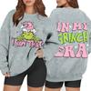 Women's Casual Fashion Long Sleeve Christmas Printed Round Neck Sweatshirt Top