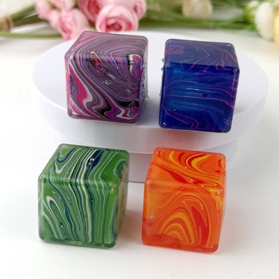 Pattern Cube Squeeze Toy Anxiety Relief Stress Ball Sensory Toy Decompression Stress