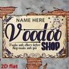 Personalized 8x12 Inch Vintage Tin Sign, Voodoo Mystic Art, Waterproof Metal Poster for Bedroom Bar Cafe Garden