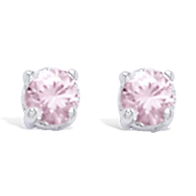 [J6945] - BO Silver 'Essentiel' Silver Pink (rhodium-plated) - 4 Mm