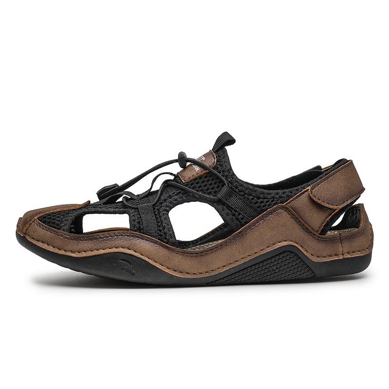 Large Size Sandals Men's Summer New Beach Shoes Sandals Men's Non-slip Hand-sewn Men's Shoes