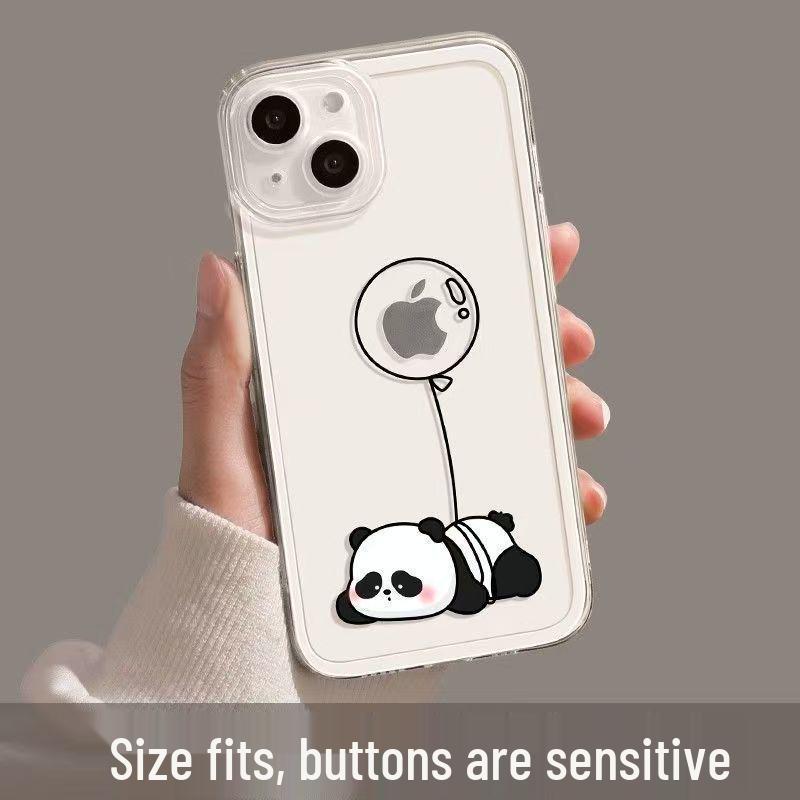 Panda Couple iPhone Air/16/17/17ProMax Drop-Proof Soft Space Case