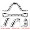 16Pcs Heavy Duty Eye Strap Stainless Steels Boat Top Pad Eye Kayak Deck Loop Tie Down Anchors Point with Mounting Screws