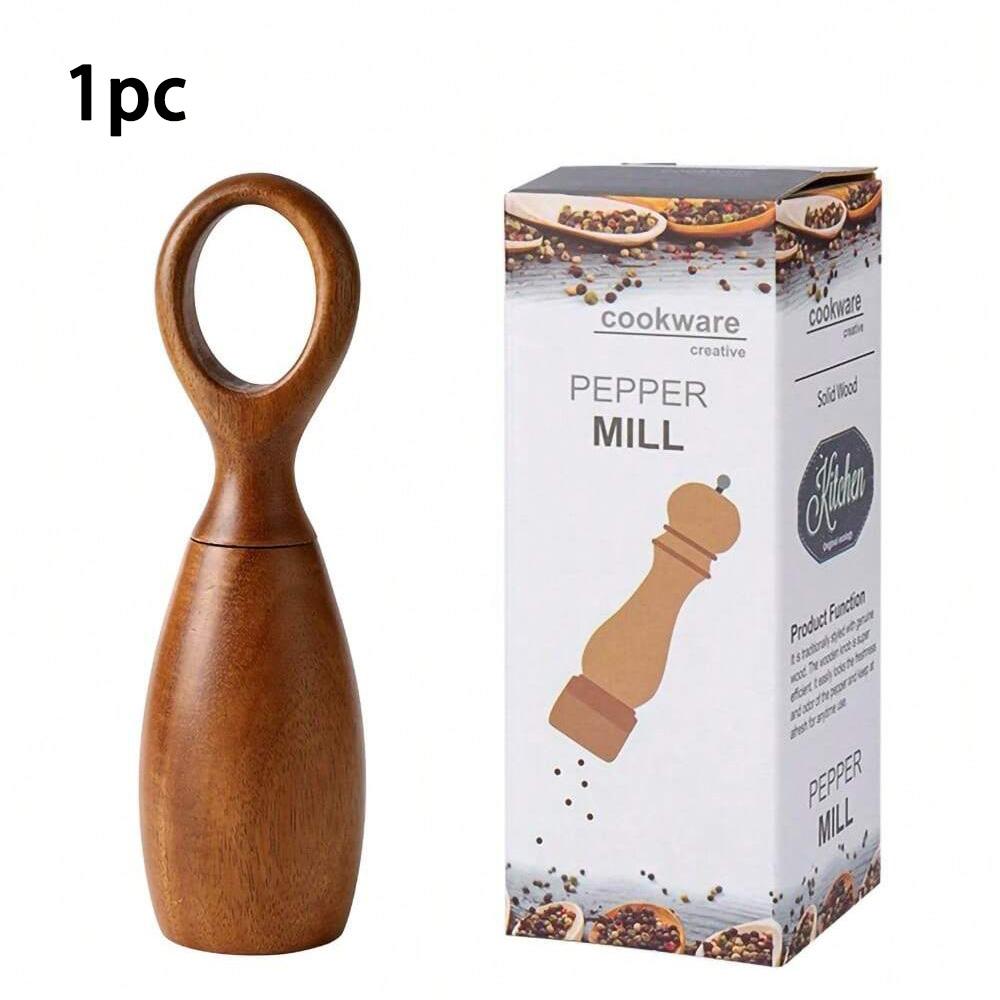 1/2 wooden salt and pepper grinder sets with ceramic core and storage rack-adjustable manual spice grinder, suitable for barbecu
