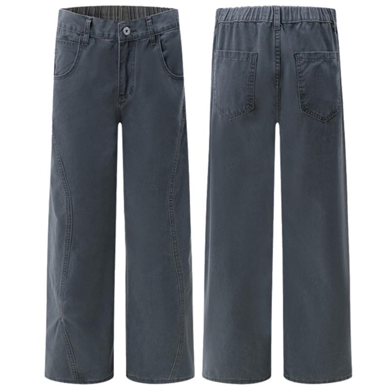 

XXBRO Унисекс Американский Хай-Стрит Широкие Прямые Повседневные Брюки с Вставками Medium серый